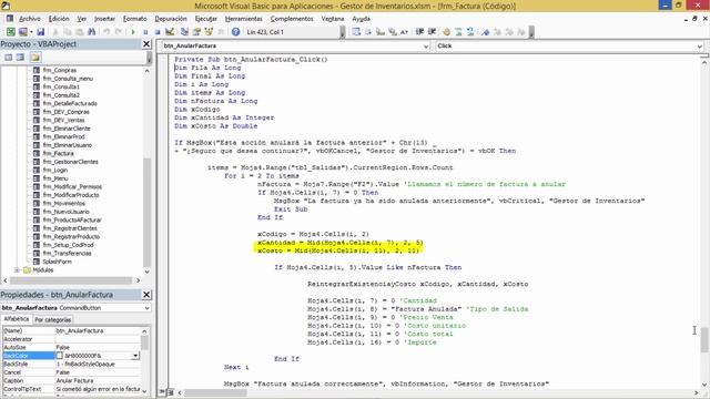 Gestor de Inventarios Parte 24 | Anular y Reimprimir Facturas | VBA Excel 2013 #64 смотреть онлайн