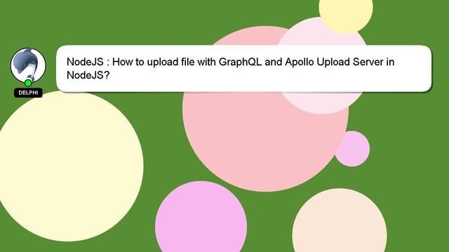 NodeJS : How to upload file with GraphQL and Apollo Upload Server in NodeJS? смотреть онлайн