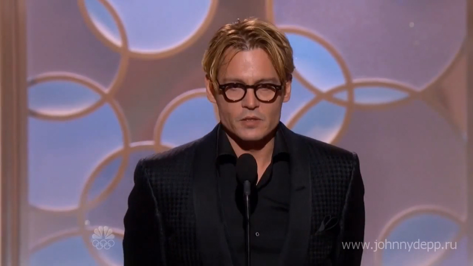 Johnny Depp At The Golden Globes 2014
