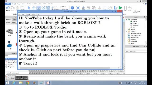 Roblox: How To Make A Walk-through Part (New channel below!) смотреть онлайн