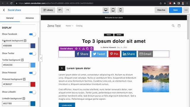 How to Use Social Share Element | Zeno Page Builder Tutorial смотреть онлайн