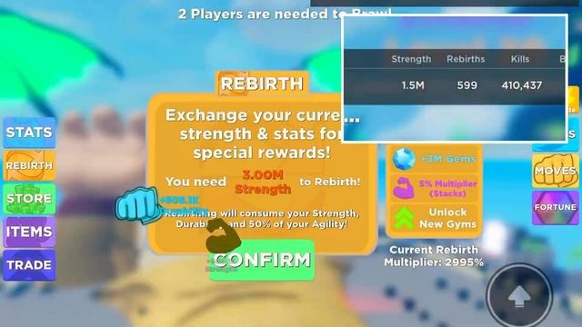Getting 1k rebirths! - Roblox Muscle Legends смотреть онлайн