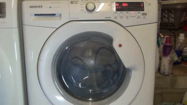 Hoover WDYNS654D Washer Dryer : Drum clean : Cotton pre wash mini load (Pt 2/7) смотреть онлайн