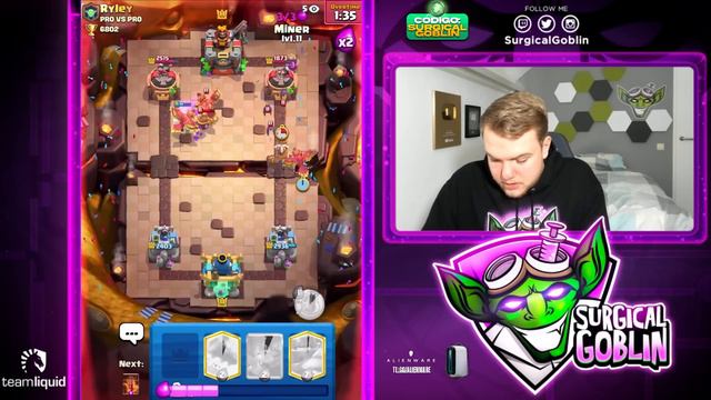 Pro vs Pro! Ryley vs Surgical Goblin! - Clash Royale смотреть онлайн