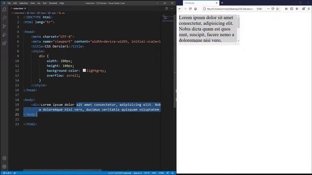 CSS Dersleri #22 - Overflow Kullanımı смотреть онлайн