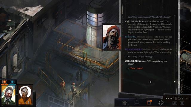 [Вынужденец] Маньяна - докер философских наук в "Disco Elysium" (#13) смотреть онлайн