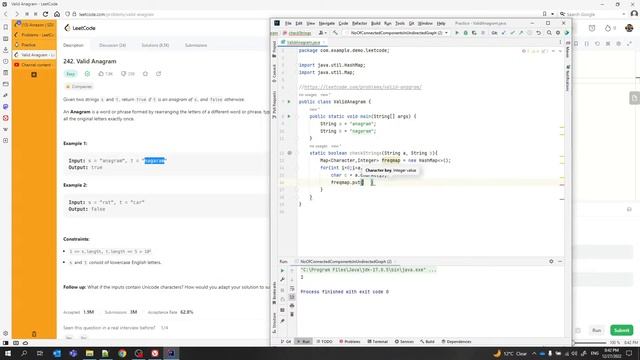 Solving Leetcode:Valid Anagram смотреть онлайн