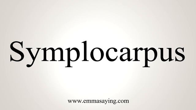 How To Say Symplocarpus смотреть онлайн