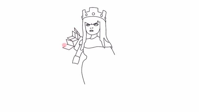 How to draw Clash of Clans characters Archer Queen | Как нарисовать Клэш оф кланс Королева лучниц смотреть онлайн