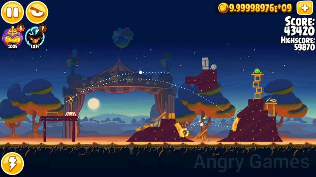 Angry Birds Seasons 3 Stars Abra-Ca-Bacon 14 Level смотреть онлайн