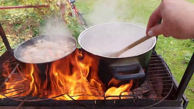 Нет электричества, не беда!!! обед на костре!!! смотреть онлайн