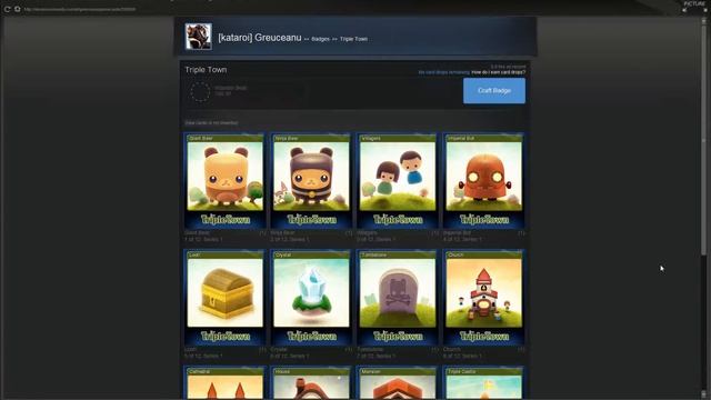 Steam Trading Cards - how to craft Triple Town badge смотреть онлайн