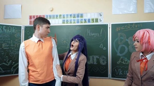 Just Monika косплей видео по игре Doki Doki Literature Club от косбенда "Что-то из Москвы"