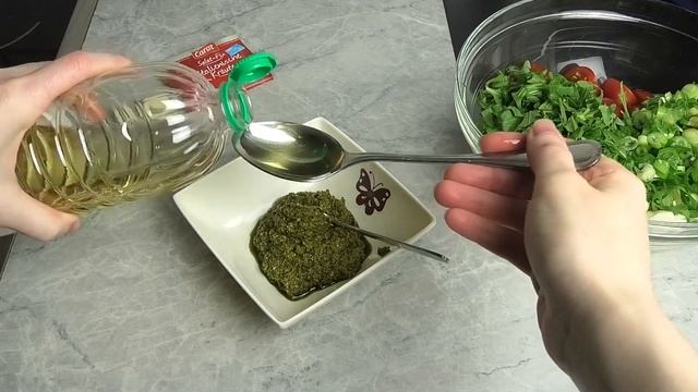 Салат "Капрезе" - С макаронами и соусом песто! смотреть онлайн