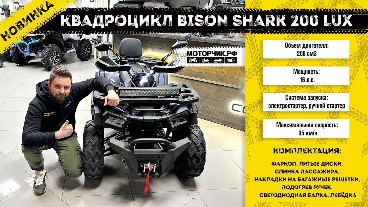 Квадроцикл Bison Shark 200 Lux смотреть онлайн