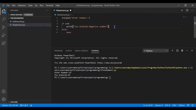 if statement in python programming || python for beginners || python if else statement смотреть онлайн