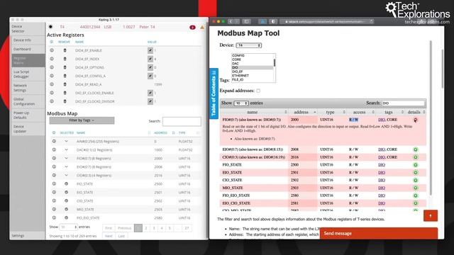 Modbus registers map смотреть онлайн
