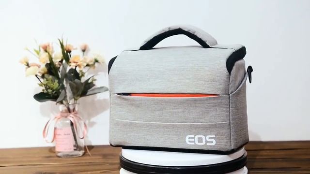 Сумка для фотоаппарата Canon EOS серая/черная смотреть онлайн