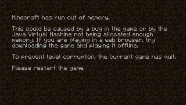 Minecraft Memory Error смотреть онлайн