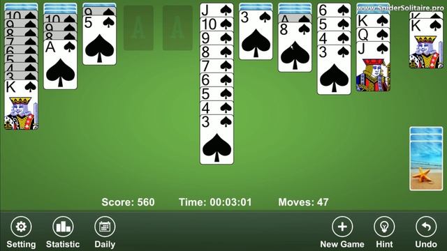 SPIDER SOLITAIRE PRO for Android Mobile by Card Game Pro смотреть онлайн