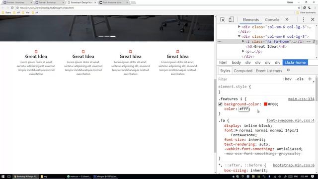 Bootstrap 4 Theme 1 in Arabic #09 - Create Our Features Section смотреть онлайн