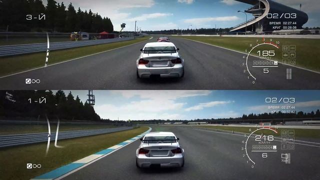 GRID Autosport 4k Гонки режим 2игрока на одном пк. Разделённый экран играем вдвоём на одном пк смотреть онлайн