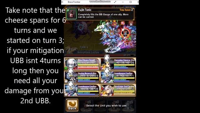 Bravefrontier Global: Lucius Strategy Zone - quick cheese guide - смотреть онлайн