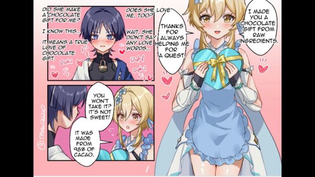 Happy Valentine's day💕 || Scaralumi - Genshin Impact [Comic Dub] смотреть онлайн