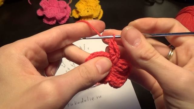 Вязание крючком цветы по схеме //// смотреть онлайн