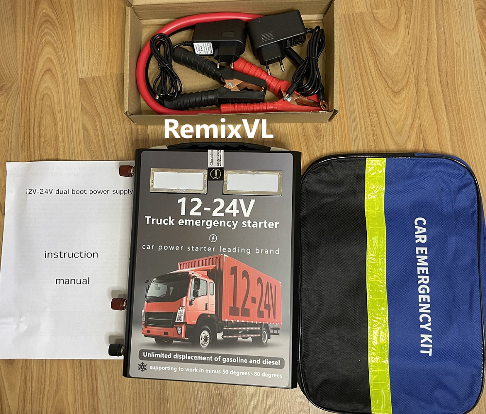 магазин RemixVL: Видео обзор Бустер пусковое устройство для грузовика, 128000 мАч, 12 v, 24 v смотреть онлайн