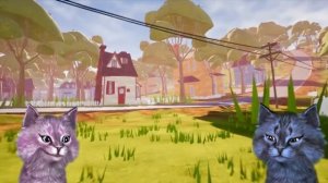 НОВЫЙ ПРИВЕТ СОСЕД С ЛЕО #1 Hello Neighbor ACT 1 КОШКА ЛАНА И КОТ ЛЕОНАРД играют