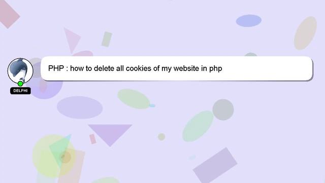 PHP : how to delete all cookies of my website in php смотреть онлайн