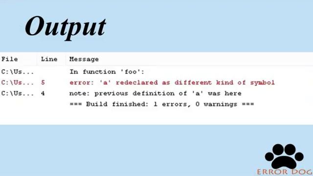redeclared as different kind of symbol смотреть онлайн