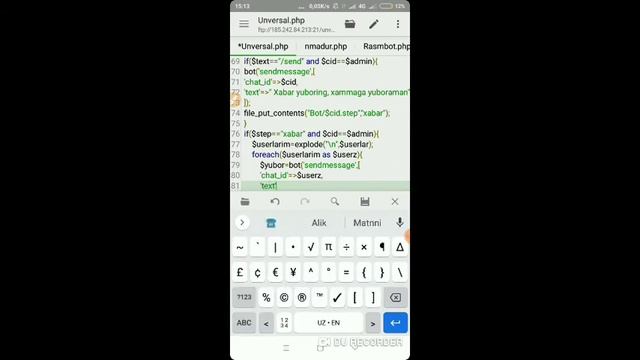 Botga admin panel tuzish! смотреть онлайн