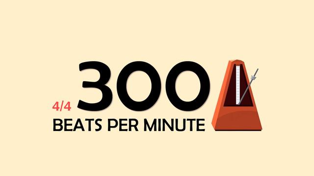 300 BPM 4/4 Metronome смотреть онлайн