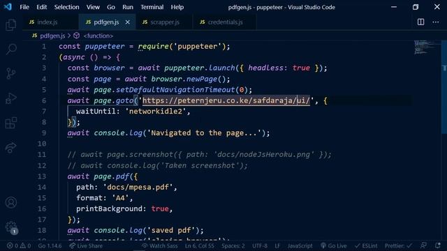 Convert Webpage to a PDF Using node js and Puppeteer смотреть онлайн