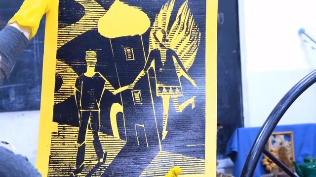 Триптих «Встреча»_гравюра на картоне_2019_Калантар А._музыка Аквариум смотреть онлайн