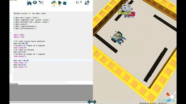 Robótica Educativa mBot Nivel1 Lección5 Curso General: Python Lección3 Realizando Giros Miranda смотреть онлайн