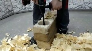 Сверлим отверстие в брусе 100мм в диаметре. Как справится Metabo?