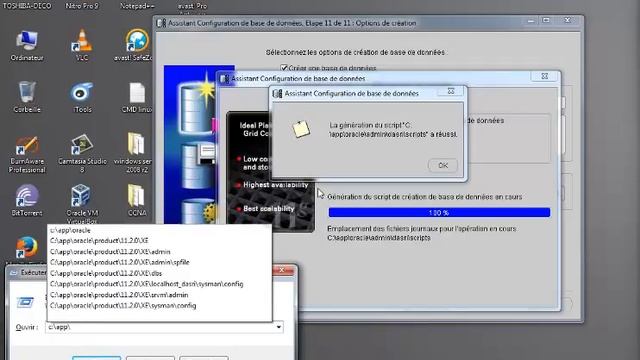 Création d'une base de données à l'aide de(DBCA) Oracle 11g смотреть онлайн