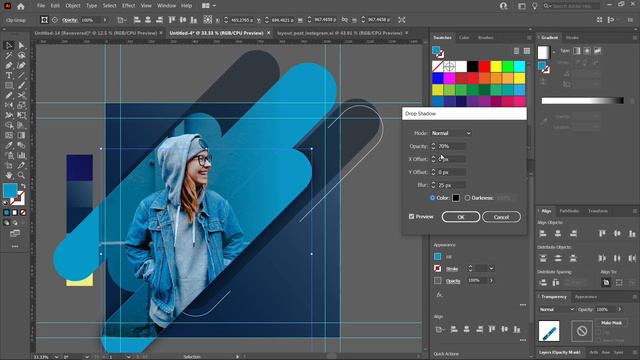 Instagram Post Design | Social Media Banner Design in Adobe Illustrator CC | Free Download File смотреть онлайн