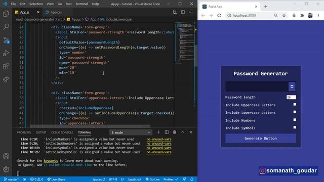 Build A Password Generator with React JS - Beginners Tutorial смотреть онлайн