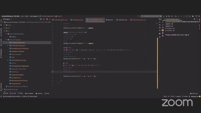 Oracle Certified Java Programmer 1Z0-808: Understanding Null, Wrapper Types, Arithmetic Operators смотреть онлайн