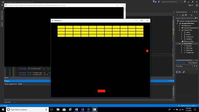 Arkanoid/Breakout Visual C++ SFML2 смотреть онлайн