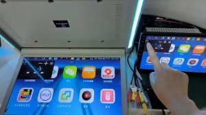 car android radio usb to cvbs video out adapter to headrest monitor roof mount