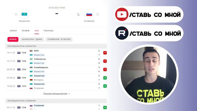 Казахстан – Словения прогноз на матч | Евро, квалификация | Прогноз на футбол. 23.03.23 смотреть онлайн