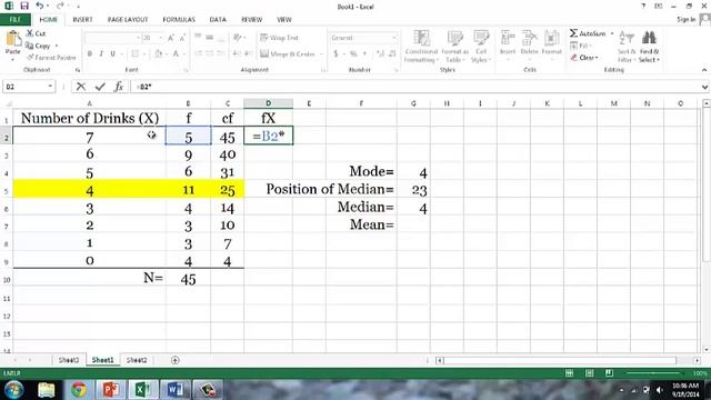 Calculating Measures of Central Tendency in Excel смотреть онлайн