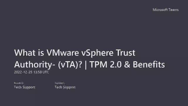 What is VMware vSphere Trust Authority (vTA)? | TPM 2.0 | How to Establish Trust in vSphere 7, 8.0? смотреть онлайн