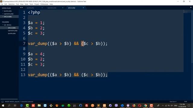 PHP, conditionals смотреть онлайн