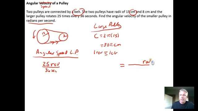 Calculating the Angular Speed of a Smaller Pulley in a Two-Pulley System смотреть онлайн